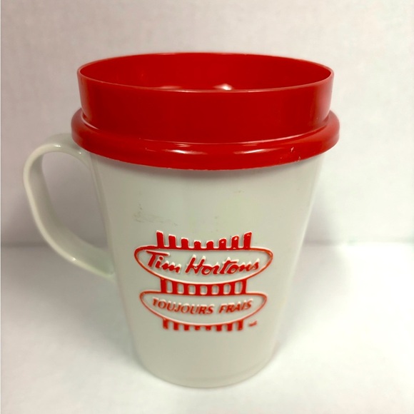 tim hortons Other - Tim Hortons Travel Mug Small To Go 4.5" Red Lid Vintage Small Coffee